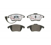 Тормозные колодки передние (с датчиком, 155x66x20.3) Volkswagen Golf 5 / Фольксваген Гольф 5 2003-2009 P85075X BREMBO (Италия)