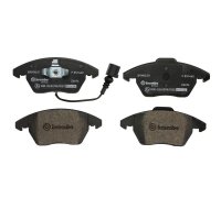 Тормозные колодки передние (с датчиком, 155x66x20.3) Volkswagen Golf 5 / Фольксваген Гольф 5 2003-2009 P85146X BREMBO (Италия)