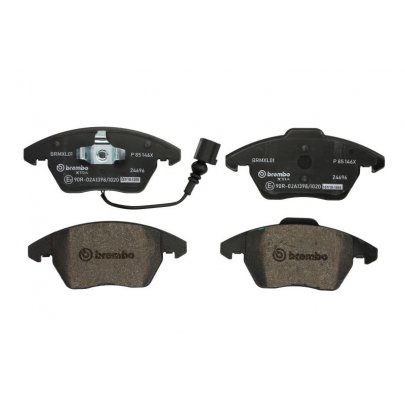 Тормозные колодки передние (с датчиком, 155x66x20.3) Volkswagen Golf 5 / Фольксваген Гольф 5 2003-2009 P85146X BREMBO (Италия)