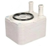 Радіатор масляний / теплообмінник (65x98x120мм) Volkswagen Golf 5 / Фольксваген Гольф 5 3.2 (бензин) 2003-2009 12B33 NRF (Нідерланди)