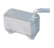 Радіатор масляний / теплообмінник (125x115x210мм) Volkswagen Golf 5 / Фольксваген Гольф 5 2.0 (бензин) 2003-2009 12B41 NRF (Нідерланди)