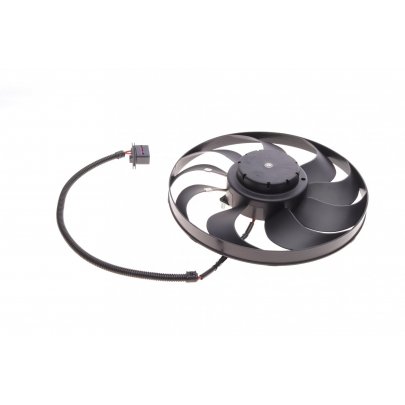 Вентилятор радиатора (электрический, D=295) Volkswagen Golf 5 / Фольксваген Гольф 5 2003-2009 47376 NRF (Нидерланды)