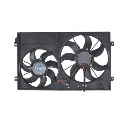 Вентилятор радиатора (с корпусом, D=360/295, без шторки) Volkswagen Golf 5 / Фольксваген Гольф 5 2003-2009 74W78 FPS (Тайвань)