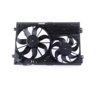 Вентилятор радиатора (с корпусом, D=360/295, с шторкой) Volkswagen Golf 5 / Фольксваген Гольф 5 2003-2009 85643 NISSENS (Дания)