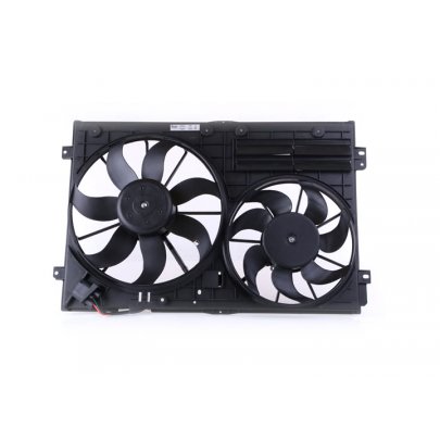 Вентилятор радиатора (с корпусом, D=360/295, с шторкой) Volkswagen Golf 5 / Фольксваген Гольф 5 2003-2009 85643 NISSENS (Дания)