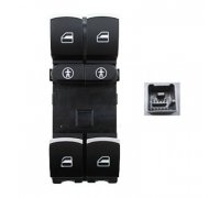 Кнопка стеклоподъемника левая (водительская) Volkswagen Touareg 2 / Фольксваген Туарег 2 2010-2018 26327 MEAT and DORIA (Италия)