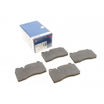 Гальмівні колодки передні (з датчиком, 132x77.3x16) Volkswagen Touareg 2 / Фольксваген Туарег 2 2010-2018 0986494207 BOSCH (Німеччина)