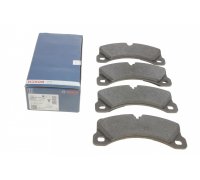 Тормозные колодки передние (с датчиком, 210x95x16) Volkswagen Touareg 2 / Фольксваген Туарег 2 2010-2018 0986494757 BOSCH (Германия)
