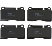 Тормозные колодки передние (с датчиком, 132x77.3x16) Volkswagen Touareg 2 / Фольксваген Туарег 2 2010-2018 GDB1670 TRW (Германия)