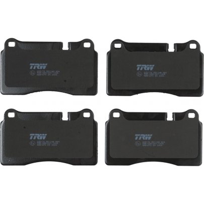 Гальмівні колодки передні (з датчиком, 132x77.3x16) Volkswagen Touareg 2 / Фольксваген Туарег 2 2010-2018 GDB1670 TRW (Німеччина)