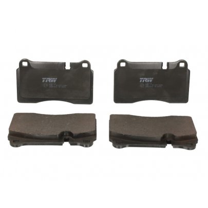 Тормозные колодки передние (с датчиком, 132x77.3x16) Volkswagen Touareg 2 / Фольксваген Туарег 2 2010-2018 GDB1912 TRW (Германия)