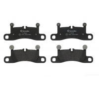 Тормозные колодки задние (186x76x17) Volkswagen Touareg 2 / Фольксваген Туарег 2 2010-2018 P65027 BREMBO (Италия)