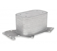 Радіатор масляний / теплообмінник (71x71x114мм, двигун: CASD / CASA / CATA) Volkswagen Touareg 2 / Фольксваген Туарег 2 3.0 V6 TDI 2010-2018 059117021K VW (Німеччина)