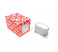 Радиатор масляный / теплообменник (71x71x114мм, двигатель: CASD / CASA / CATA)  Volkswagen Touareg 2 / Фольксваген Туарег 2 3.0 V6 TDI 2010-2018 103333 FEBI (Германия)