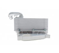 Радиатор масляный / теплообменник (57x95x155мм, двигатель: CJMA / CVWA / CNRB / CVVA / CRCA / CJGD)  Volkswagen Touareg 2 / Фольксваген Туарег 2 3.0 V6 TDI 2010-2018 109681 FEBI (Германия)