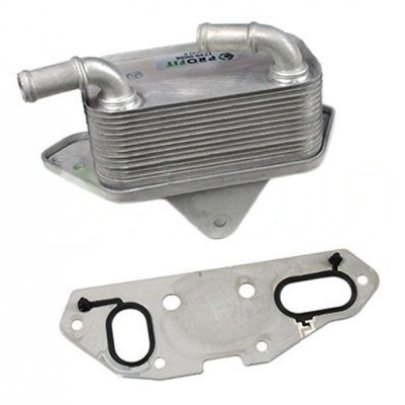 Радиатор масляный / теплообменник (79x141x61мм) Volkswagen Touareg 2 / Фольксваген Туарег 2 3.0 V6 TSI Hybrid 2010-2018 1745-0096 PROFIT (Чехия)