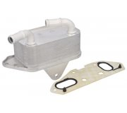 Радіатор масляний / теплообмінник (79x141x61мм) Volkswagen Touareg 2 / Фольксваген Туарег 2 3.0 V6 TSI Hybrid 2010-2018 196004 FEBI (Німеччина)