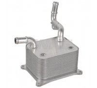 Радиатор масляный / теплообменник (72x97x124мм) Volkswagen Touareg 2 / Фольксваген Туарег 2 4.2 V8 FSI 2010-2018 30107530 SWAG (Германия)