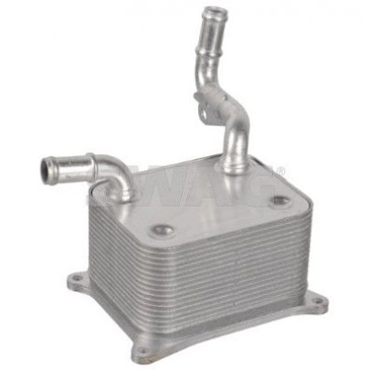 Радиатор масляный / теплообменник (72x97x124мм) Volkswagen Touareg 2 / Фольксваген Туарег 2 4.2 V8 FSI 2010-2018 30107530 SWAG (Германия)