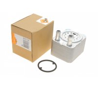 Радіатор масляний / теплообмінник (65x98x102мм) Volkswagen Touareg 2 / Фольксваген Туарег 2 3.6 V6 FSI 2010-2018 31168 NRF (Нідерланди)