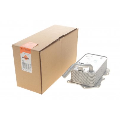 Радиатор масляный / теплообменник (65x107x181мм)  Volkswagen Touareg 2 / Фольксваген Туарег 2 4.2 V8 TDI 2010-2018 31271 NRF (Нидерланды)