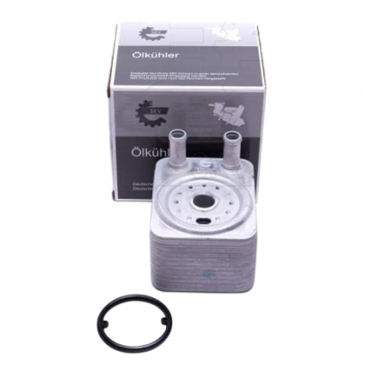 Радіатор масляний / теплообмінник (65x98x102мм) Volkswagen Touareg 2 / Фольксваген Туарег 2 3.6 V6 FSI 2010-2018 31SKV208 SKV GERMANY (Польща)