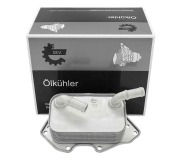 Радіатор масляний / теплообмінник (79x141x61мм) Volkswagen Touareg 2 / Фольксваген Туарег 2 3.0 V6 TSI Hybrid 2010-2018 31SKV286 SKV GERMANY (Польща)