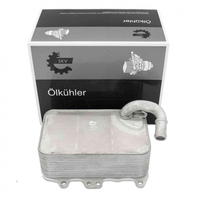 Радіатор масляний / теплообмінник (57x95x155мм, двигатель: CJMA / CVWA / CNRB / CVVA / CRCA / CJGD)  Volkswagen Touareg 2 / Фольксваген Туарег 2 3.0 V6 TDI 2010-2018 31SKV359 SKV GERMANY (Польща)