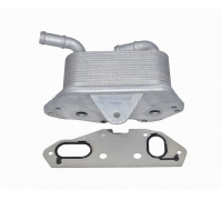 Радиатор масляный / теплообменник (79x141x61мм) Volkswagen Touareg 2 / Фольксваген Туарег 2 3.0 V6 TSI Hybrid 2010-2018 354096 ERA (Италия)