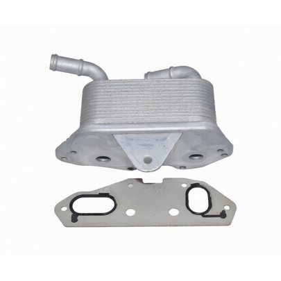 Радиатор масляный / теплообменник (79x141x61мм) Volkswagen Touareg 2 / Фольксваген Туарег 2 3.0 V6 TSI Hybrid 2010-2018 354096 ERA (Италия)