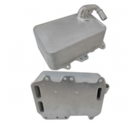 Радіатор масляний / теплообмінник (57x95x155мм, двигатель: CJMA / CVWA / CNRB / CVVA / CRCA / CJGD)  Volkswagen Touareg 2 / Фольксваген Туарег 2 3.0 V6 TDI 2010-2018 95125 MEAT and DORIA (Італія)