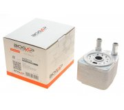 Радиатор масляный / теплообменник (65x98x102мм) Volkswagen Touareg 2 / Фольксваген Туарег 2 3.6 V6 FSI 2010-2018 A4222114 BOGAP (Германия)