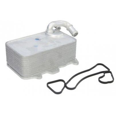 Радіатор масляний / теплообмінник (57x95x155мм, двигатель: CJMA / CVWA / CNRB / CVVA / CRCA / CJGD)  Volkswagen Touareg 2 / Фольксваген Туарег 2 3.0 V6 TDI 2010-2018 D4A027TT THERMOTEC (Польща)