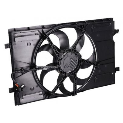 Вентилятор радиатора (с корпусом, D=395) VW Touran II / Фольксваген Туран 2 2015- 193863 FEBI (Германия)