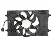 Вентилятор радиатора (с корпусом, D=395) VW Touran II / Фольксваген Туран 2 2015- 470011 NRF (Нидерланды)