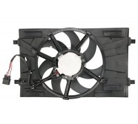 Вентилятор радиатора (с корпусом, D=395) VW Touran II / Фольксваген Туран 2 2015- 470011 NRF (Нидерланды)