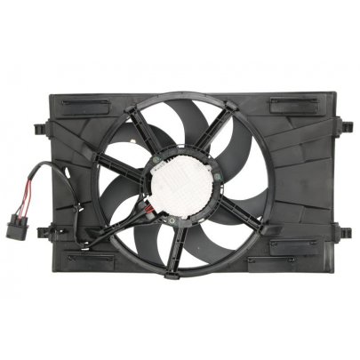 Вентилятор радиатора (с корпусом, D=395) VW Touran II / Фольксваген Туран 2 2015- 470011 NRF (Нидерланды)