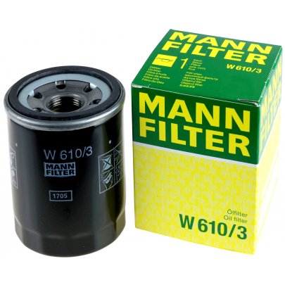 Фильтр масляный (высота 86мм) Opel Combo D / Fiat Doblo 1.4 (бензин) 2010- W610/3 MANN (Германия)