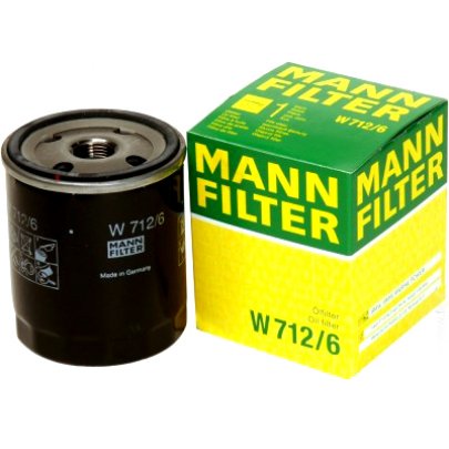 Фільтр масляний (висота 74мм) Fiat Doblo 1.2 / 1.4 (бензин) 2001-2011 W712/16 MANN (Німеччина)