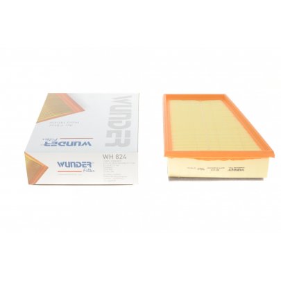 Фильтр воздушный (с поролоном) Renault Megane 3 / Рено Меган 3 1.5dCi / 1.6dCi / 1.9dCi / 1.2 / 1.4 / 1.6 (бензин) 2008-2016 WH-824 WUNDER (Турция)