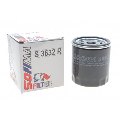 Масляный фильтр (высота: 85мм) Ford Focus 3 / Форд Фокус 3 1.0 (бензин) 2011-2018 S3632R SOFIMA (Испания)