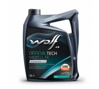 Синтетическое моторное масло 0W20 OFFICIALTECH LL FE 5L (PORSCHE C20 / VW Approval 508.00/509.00 / VW TL 52 577) 8331336 WOLF (Бельгия)