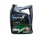Синтетическое моторное масло 5W30 ECOTECH SP/RC D1-3 4L (CHRYSLER MS 13340/6395 / FIAT 9.55535-CR1/9.55535-GSX / FORD WSS-M2C945-A/WSS-M2C946-A/WSS-M2C946-B1/WSS-M2C947-A/WSS-M2C961-A) 1049901 WOLF (Бельгия)