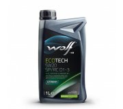 Синтетическое моторное масло 5W20 ECOTECH SP/RC D1-3 1L (CHRYSLER MS 6395 / FIAT 9.55535-CR1 / FIAT 9.55535-GSX / FORD WSS M2C945-A / FORD WSS-M2C946-A / FORD WSS-M2C947-A / FORD WSS-M2C962-A) 1050523 WOLF (Бельгия)