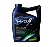 Синтетическое моторное масло 5W20 ECOTECH SP/RC D1-3 4L (CHRYSLER MS 6395 / FIAT 9.55535-CR1 / FIAT 9.55535-GSX / FORD WSS M2C945-A / FORD WSS-M2C946-A / FORD WSS-M2C947-A / FORD WSS-M2C962-A) 1050525 WOLF (Бельгия)