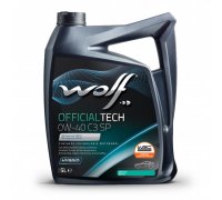 Синтетическое моторное масло 0W40 OFFICIALTECH C3 SP 5L (CHRYSLER MS 10725/12633 / FIAT 9.55535-S2 / MB 229.31 / MB 229.51 / MB 229.52 / PORSCHE C40 / RENAULT RN0700/RN 0710 / VW 511.00 / VW G052579/TL52579) 1052036 WOLF (Бельгия)
