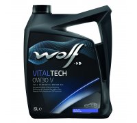 Синтетическое моторное масло 0W30 VITALTECH V 5L (VOLVO VCC 95200377 / BMW LONGLIFE-01 FE / RENAULT RN 0700 / VW 503.00 / VW 506.00 / VW 506.01) 8324260 WOLF (Бельгия)