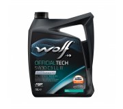 Синтетическое моторное масло 5W30 OFFICIALTECH C3 LL III 5L (BMW LONGLIFE-04 / MB 229.31 / MB 229.51 / MB 229.52 / PORSCHE C30 / VW 504.00/507.00 / FIAT 9.55535-S3 / VW 503.01 / OPEL OV0401547) 1048181 WOLF (Бельгия)