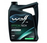 Синтетическое моторное масло 5W30 OFFICIALTECH C2 5L (FIAT 9.55535-S1 / PSA B71 2290 / RENAULT RN 0700) 8309113 WOLF (Бельгия)