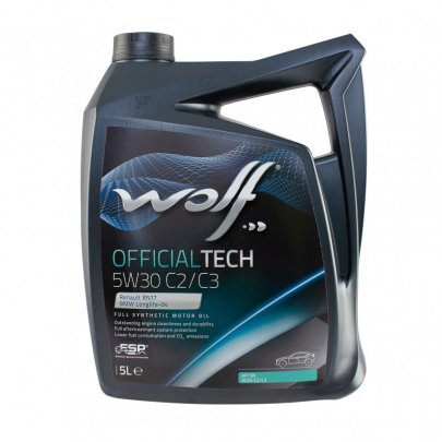 Синтетическое моторное масло 5W30 OFFICIALTECH C2/C3 5L (FIAT 9.55535-S1/9.55535-S3 / IVECO 18-1811 / MB 229.31 / MB 229.51 / MB 229.52 / RENAULT RN17 / VW 505.00 / VW 505.01 / FORD WSS-M2C917-A / OPEL GM-LL-A-025/GM-LL-B-025/OV0401547) 8332579 WOLF (Бель